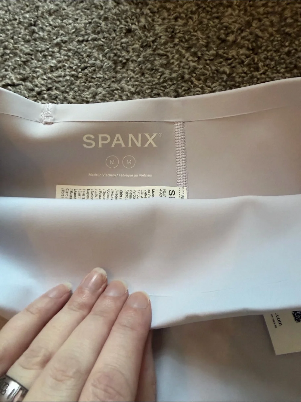 SPANX Light Pink Mini Skirt - Smooth A-Line